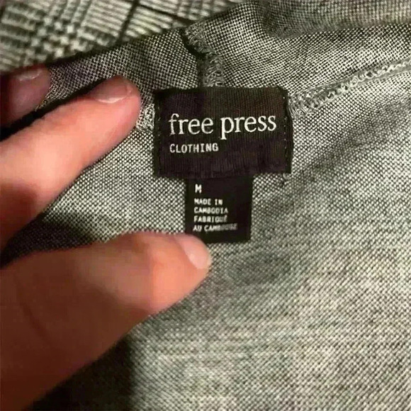 Free Press Women's Open Front Long Knit Trench Coat Gray/Black Size M - Picture 2 of 4